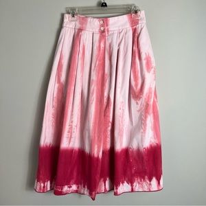 Tiny Anthropologie Midi Length Tie Dye Skirt-Ombre-Pink-XS